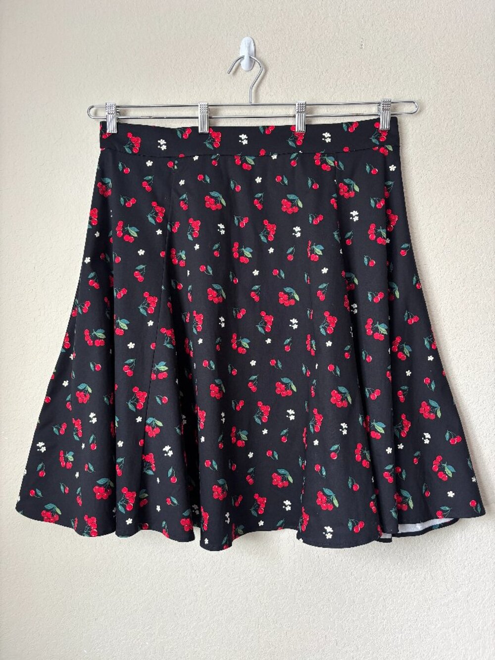 Collectif London 18 Cherry Print Rockabilly Pin Up Retro Skirt